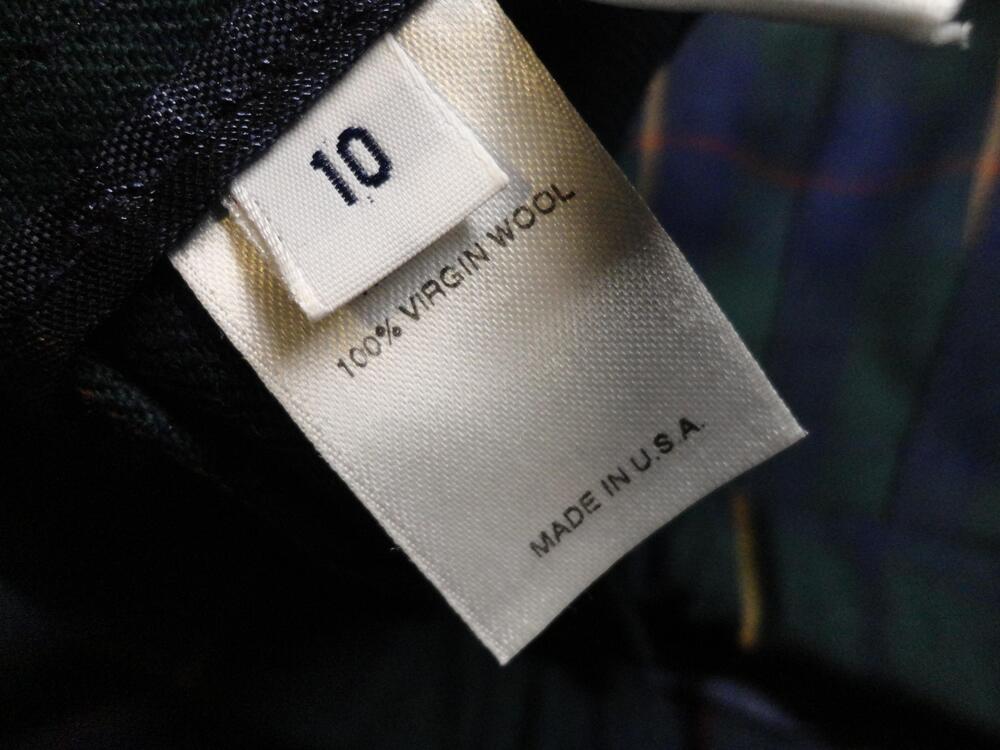 Pendleton Skirt Womens 10 Petite Green Tartan Plaid Wool Twill Pleated Midi USA - Picture 5 of 9